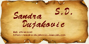 Sandra Dujaković vizit kartica